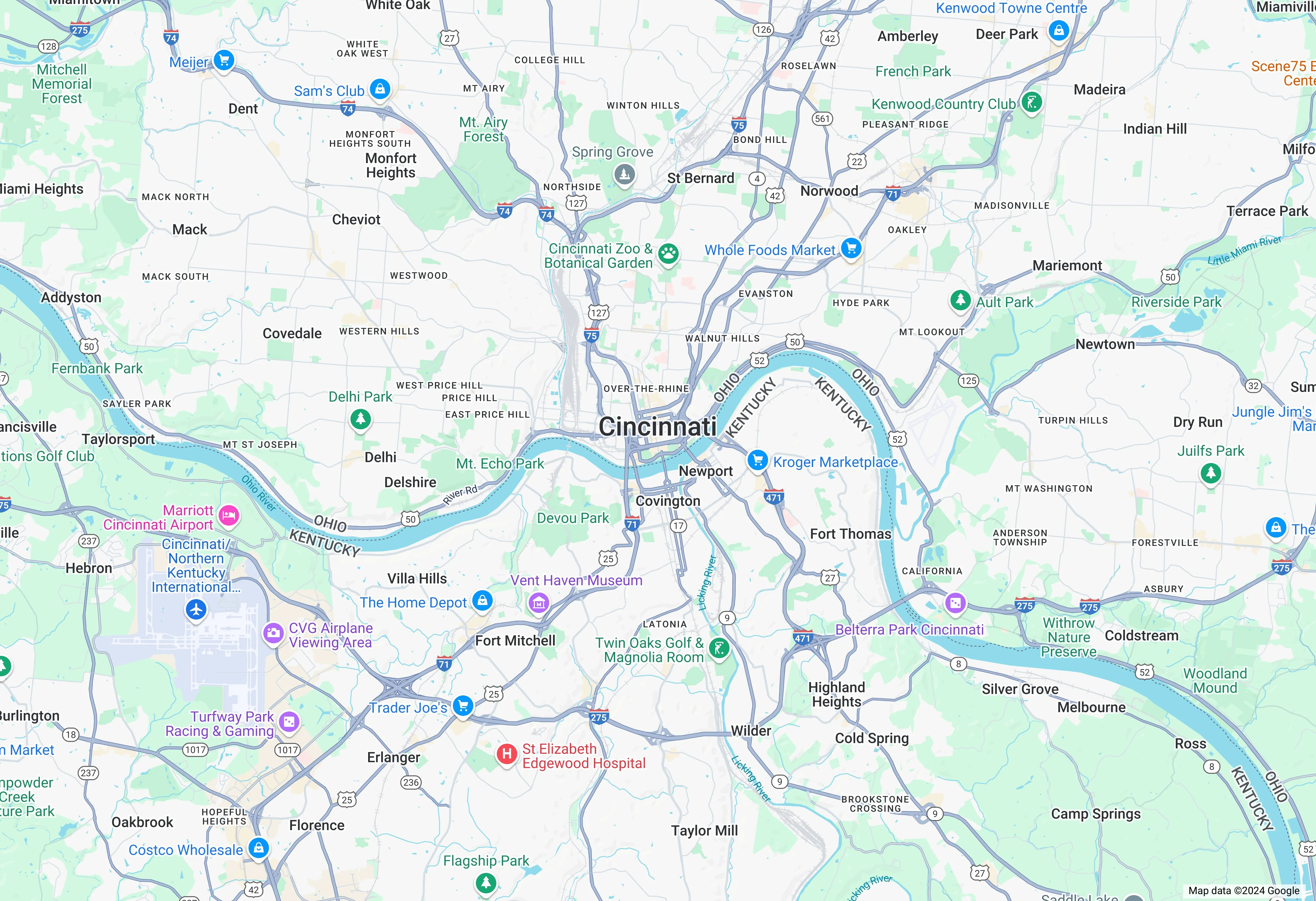 Cincinatti Map